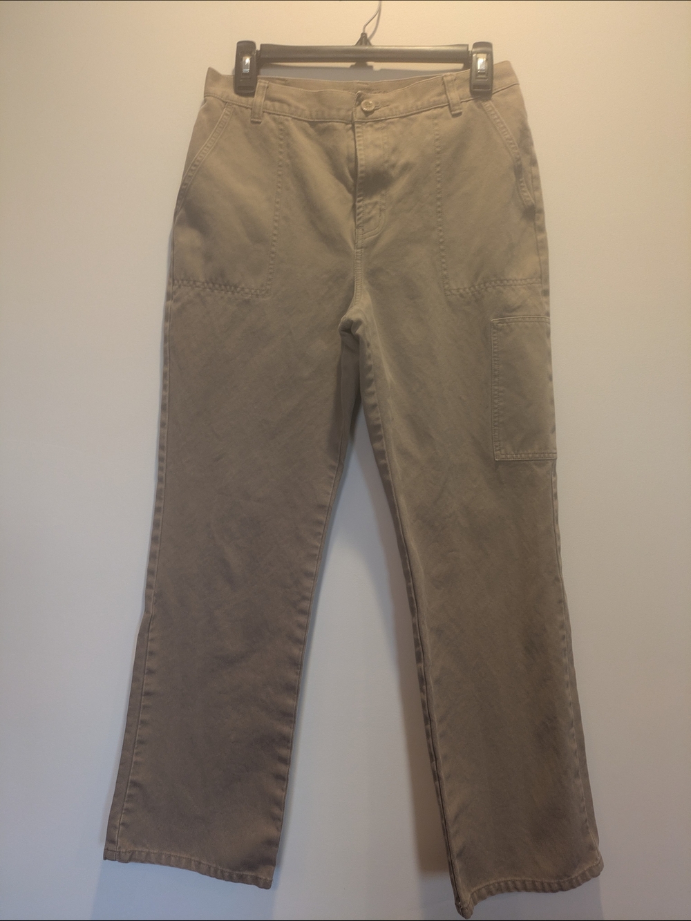 Limited Women's Khaki Chino Cargo Pants - Neutral Taupe Size 8